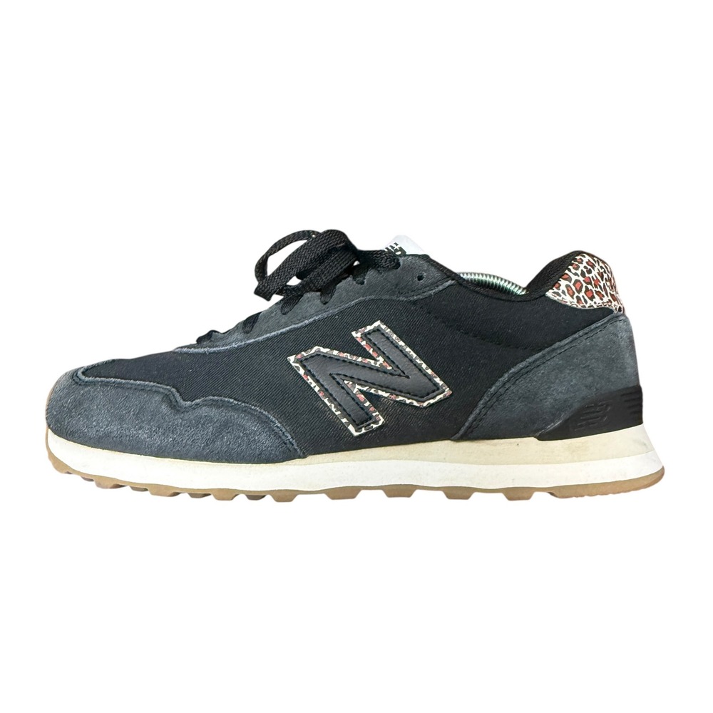 New Balance 515 Womens Black Leopard Print‎ Sneakers WL515SB3 Size 10 Gum Sole